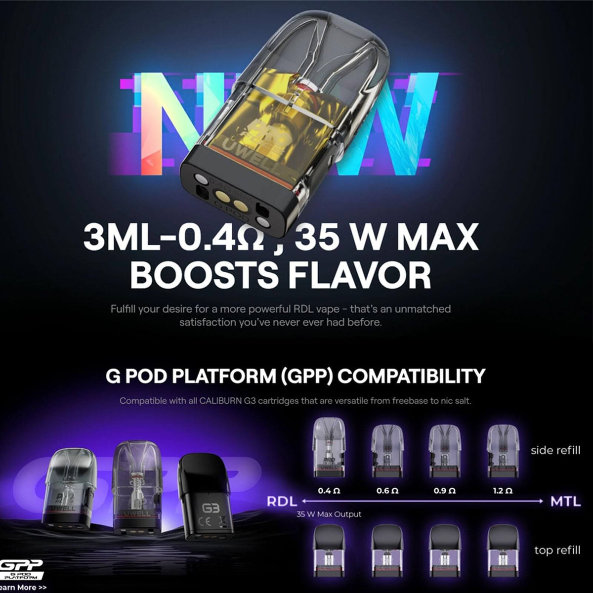 Uwell Caliburn咖喱G3 Pro空倉(4顆裝)原廠正品-台灣現貨秒發
